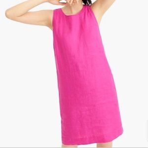 J. Crew Franco Button Back Linen Shift Dress